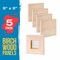 Unfinished Cradled Wood Panels for Painting, 5 Pack of 5x5 inch - Studio Birch Wooden Canvas Boards 3/4" Deep - Mixed-Media Craft, Acrylic, Oil, Encaustic, Paint Pouring Panel Board